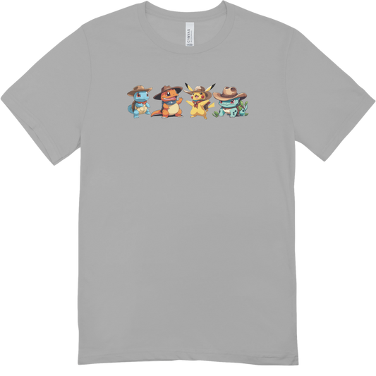 Pokemon T-Shirt Cowboy Starters Short Sleeve