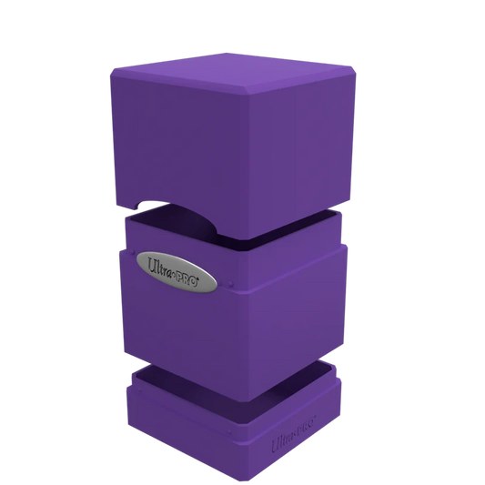 Classic Satin Tower Deck Box royal purple